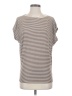 Max Studio Stripes Gray Short Sleeve T-Shirt Size S - photo 1