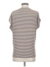 Max Studio Stripes Gray Short Sleeve T-Shirt Size S - photo 2