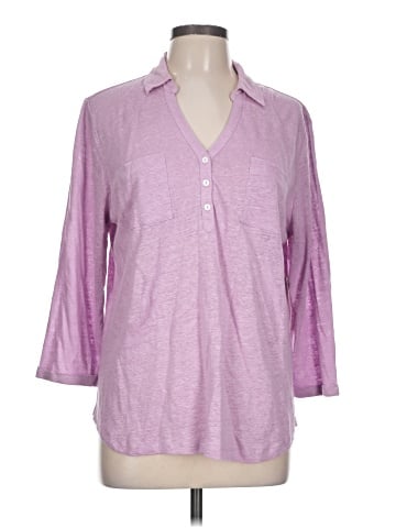Chico's 3/4 Sleeve Button-Down Shirt (view 1)