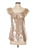Yoana Baraschi Metallic Silver Sleeveless Blouse Size 2 - photo 1