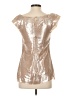 Yoana Baraschi Metallic Silver Sleeveless Blouse Size 2 - photo 2