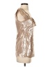 Yoana Baraschi Metallic Silver Sleeveless Blouse Size 2 - photo 4