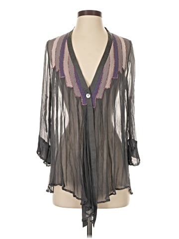 Elizabeth and James 3/4 Sleeve Silk Top (view 1)