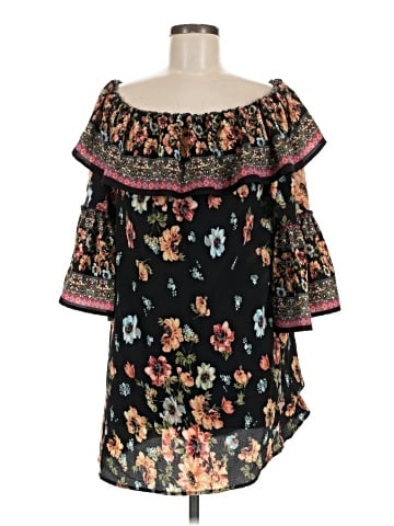 Flying Tomato 3/4 Sleeve Blouse (view 1)