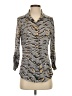 David Cline Animal Print Gray 3/4 Sleeve Blouse Size S - photo 1