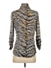 David Cline Animal Print Gray 3/4 Sleeve Blouse Size S - photo 2