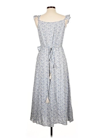 Madewell Petite Ruffled Wrap Maxi Dress in Americana Floral (view 2)