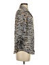 David Cline Animal Print Gray 3/4 Sleeve Blouse Size S - photo 4