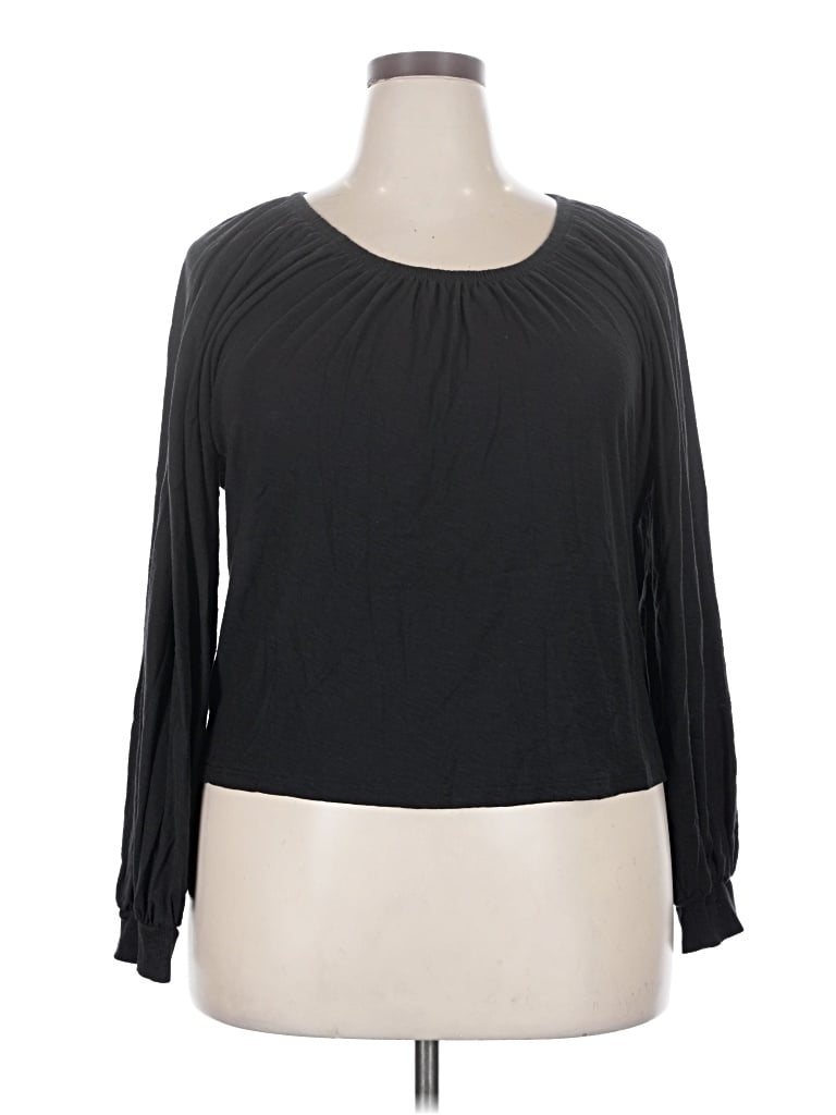 Pre-owned Nation Ltd 3/4 Sleeve T-shirt In Black