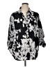 Calvin Klein 100% Polyester Floral Black 3/4 Sleeve Blouse Size 1X - photo 1
