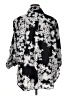 Calvin Klein 100% Polyester Floral Black 3/4 Sleeve Blouse Size 1X - photo 2