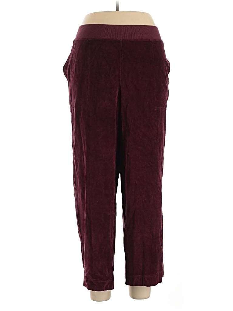 Pre-owned Pact Casual Pants In Burgundy
