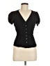 J.Crew 100% Viscose Black Short Sleeve Blouse Size 0 (petite) - photo 1