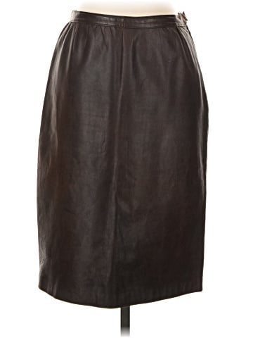 Yves Saint Laurent Rive Gauche Vintage Leather Skirt (view 1)