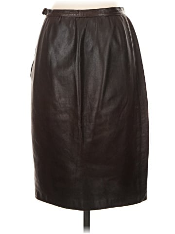 Yves Saint Laurent Rive Gauche Vintage Leather Skirt (view 2)