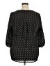 Pleione 100% Polyester Polka Dots Black 3/4 Sleeve Blouse Size XL - photo 2
