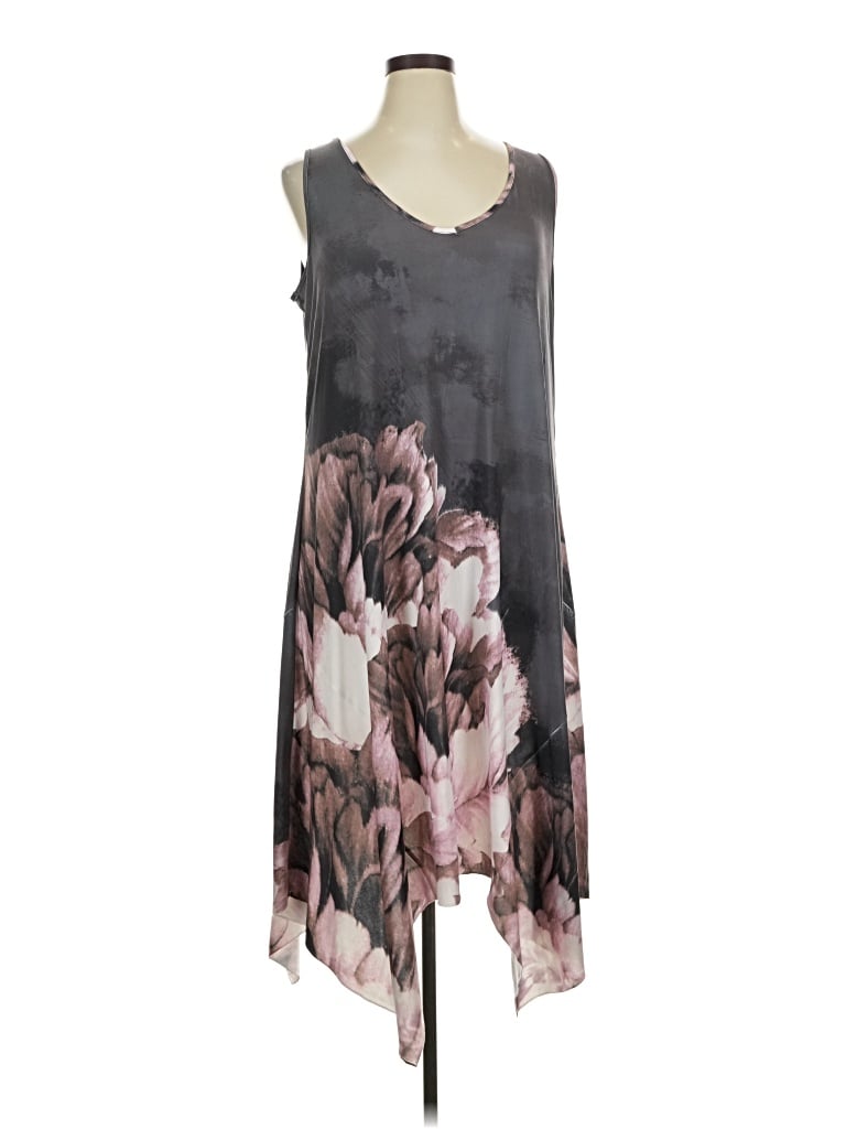 Pre-owned One World Casual Dress In Gray