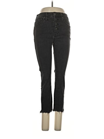Madewell Petite 10" High-Rise Skinny Jeans in Berkeley Black: Button-Through Edition (view 1)
