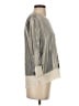Whistles 100% Silk Gray 3/4 Sleeve Silk Top Size 4 - photo 4