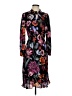 J.Crew 100% Polyester Print Black Casual Dress Size 0 - photo 1