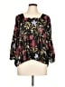 Left Coast by Dolan 100% Polyester Black 3/4 Sleeve Blouse Size L - photo 1
