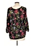 Left Coast by Dolan 100% Polyester Black 3/4 Sleeve Blouse Size L - photo 2