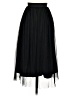 H&M 100% Polyester Solid Black Formal Skirt Size 2 - photo 2