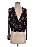 Topshop 100% Polyester Black Long Sleeve Blouse Size 2 - photo 1