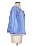 J.Crew Blue 3/4 Sleeve Blouse Size S - photo 4