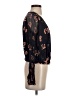 Topshop 100% Polyester Black Long Sleeve Blouse Size 2 - photo 4
