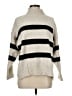 Line & Dot Stripes Gray Turtleneck Sweater Size M - photo 1