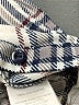Wishful Park 100% Polyester Plaid Silver Long Sleeve Blouse Size L - photo 8