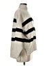 Line & Dot Stripes Gray Turtleneck Sweater Size M - photo 4