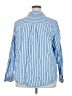 St. John's Bay 100% Cotton Stripes Blue Long Sleeve Button-Down Shirt Size 2X - photo 2