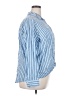 St. John's Bay 100% Cotton Stripes Blue Long Sleeve Button-Down Shirt Size 2X - photo 4
