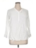 Woman Within 100% Rayon White 3/4 Sleeve Button-Down Shirt Size 14 (M) - photo 1