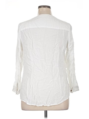 Woman Within 3/4 Sleeve Button-Down Shirt (view 2)