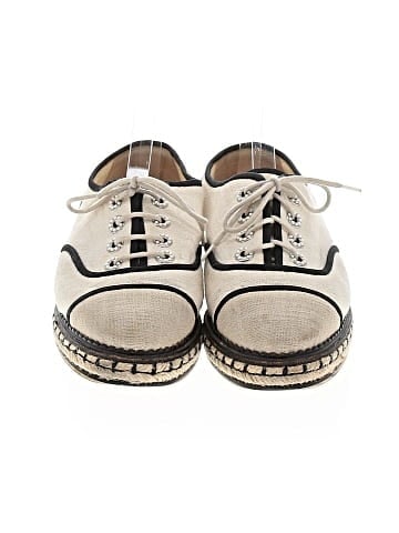 Chanel Woven Lace-Up Espadrille Loafers (view 2)