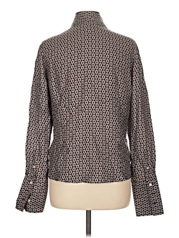 Faconnable Long Sleeve Silk Top (view 2)