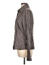 Faconnable 100% Silk Tweed Brown Long Sleeve Silk Top Size L - photo 5