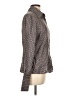 Faconnable 100% Silk Tweed Brown Long Sleeve Silk Top Size L - photo 4