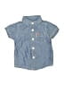 Carter's 100% Cotton Blue Short Sleeve Button-Down Shirt 0-3 MO / 3 MO - photo 1