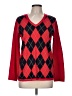 Tommy Hilfiger 100% Cotton Argyle Red Pullover Sweater Size M - photo 1
