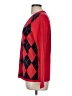 Tommy Hilfiger 100% Cotton Argyle Red Pullover Sweater Size M - photo 5