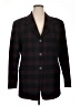 DKNY Plaid Burgundy Wool Blazer Size 14 - photo 1