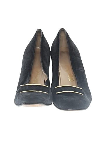Salvatore Ferragamo Suede Block Heels (view 2)