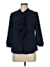 HD in Paris 100% Polyester Blue 3/4 Sleeve Blouse Size 6 - photo 1
