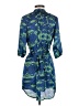 Aqua 100% Polyester Paisley Blue Casual Dress Size XS - photo 2