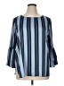Ann Taylor LOFT 100% Polyester Blue 3/4 Sleeve Blouse Size XL - photo 1