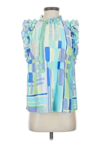 Periwinkle Sleeveless Blouse (view 1)
